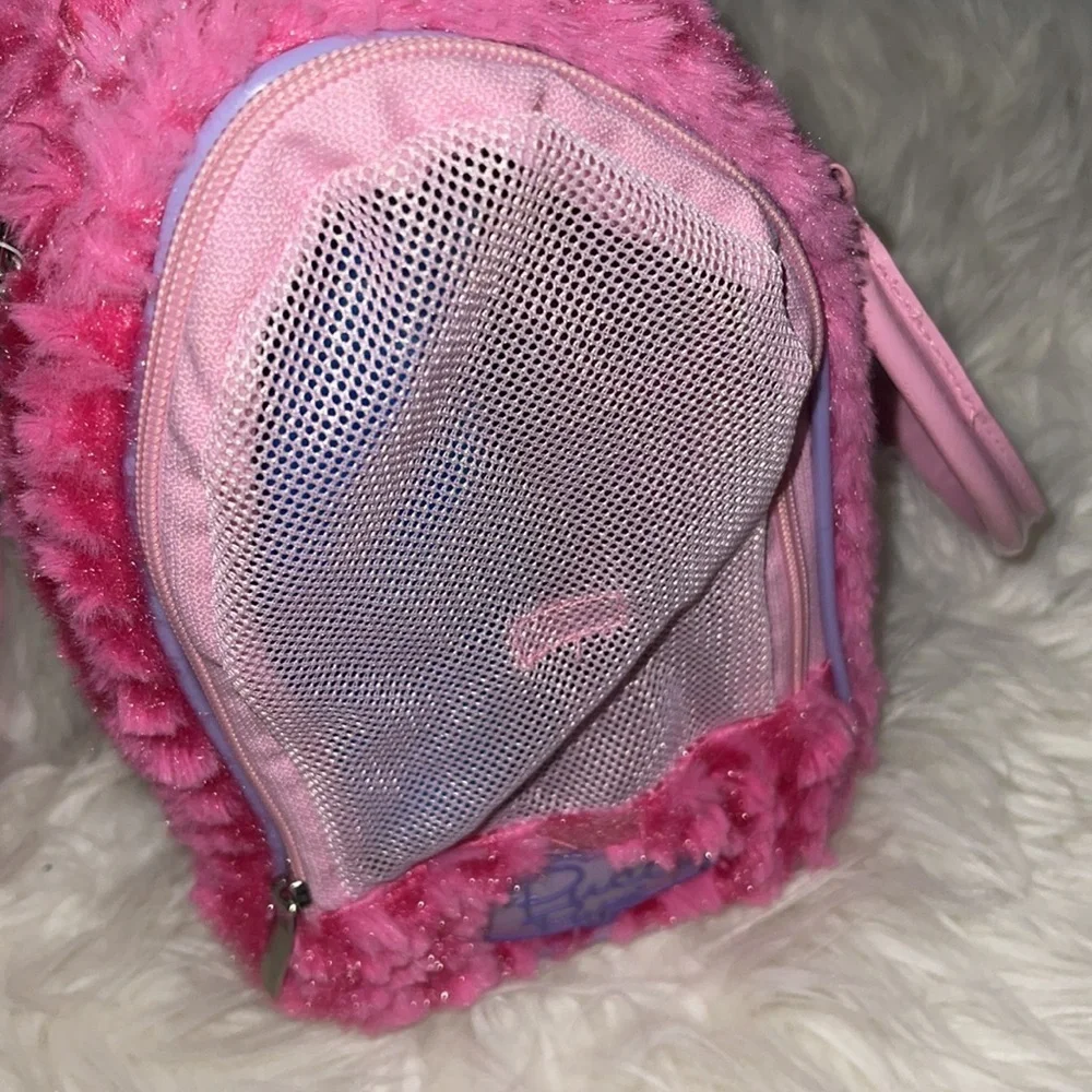 Pink Plush Small Pet Carrier